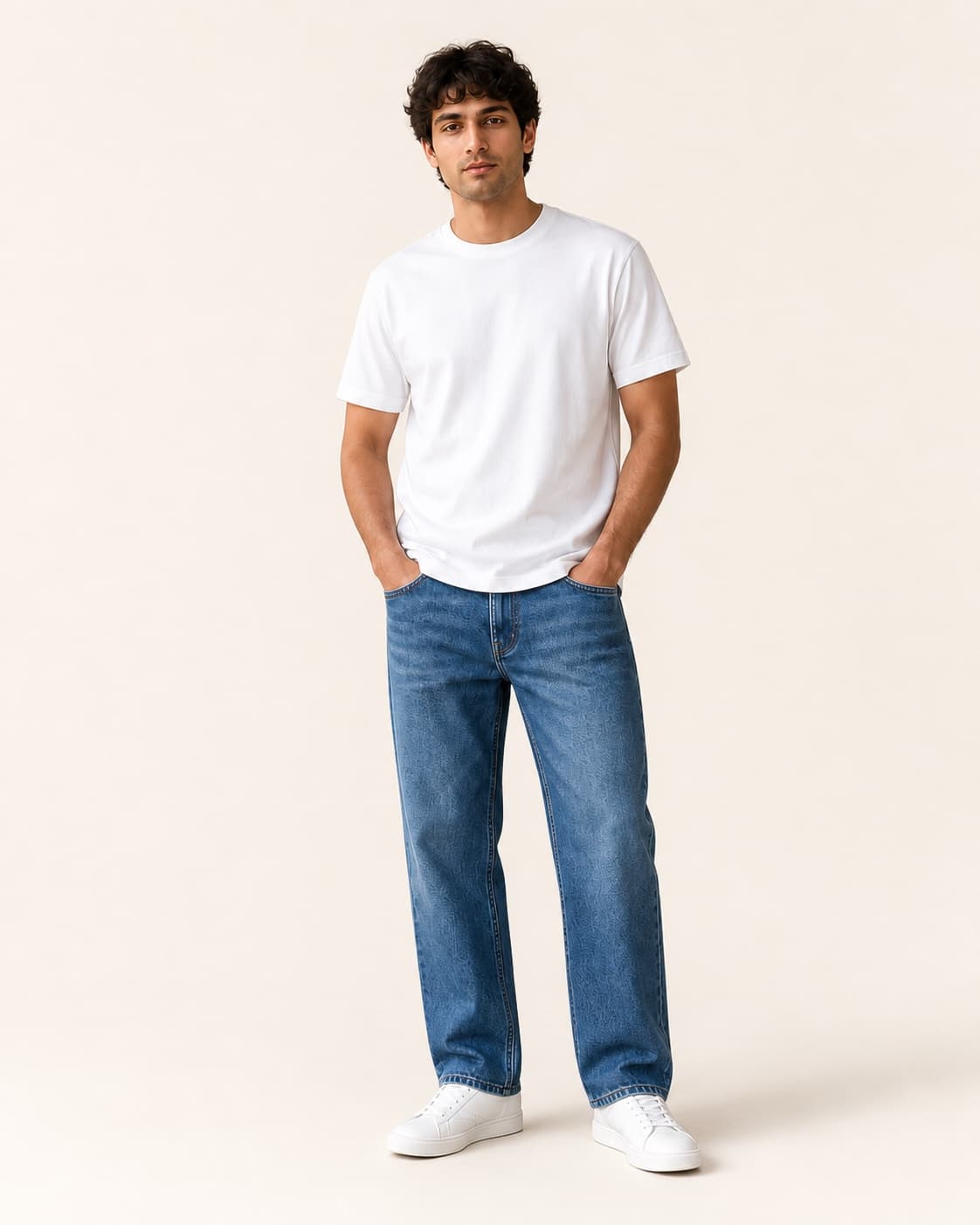 Saved relaxed denim outfit